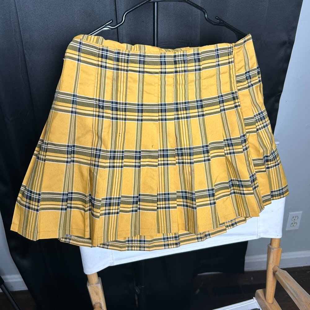 Plaid Pleated Skirt